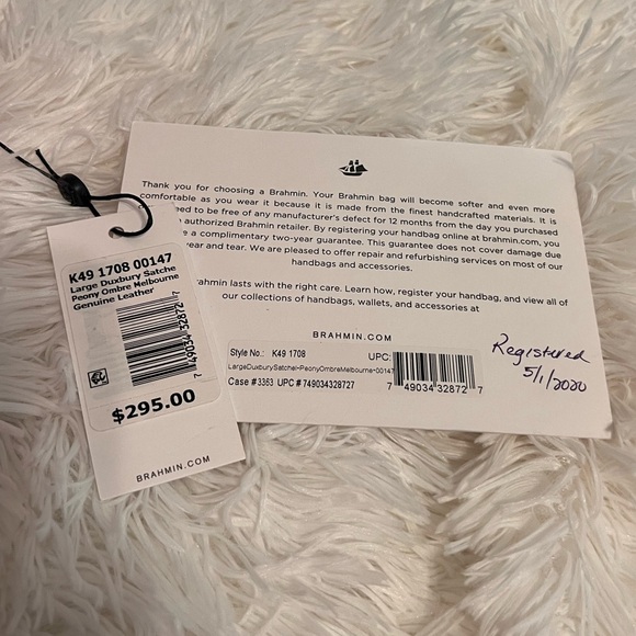 Brahmin Large Duxbury Satchel and brand Ady wallet in Peony Ombré - Picture 6 of 9